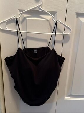SHEIN Black Spaghetti Strap Tank Top